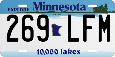 MN license plate 269LFM