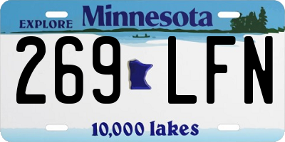 MN license plate 269LFN