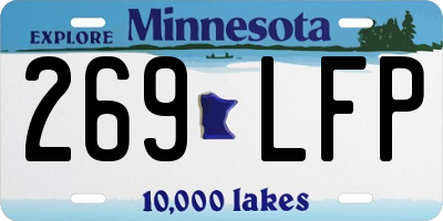 MN license plate 269LFP