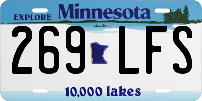 MN license plate 269LFS