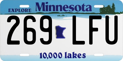 MN license plate 269LFU