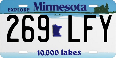 MN license plate 269LFY