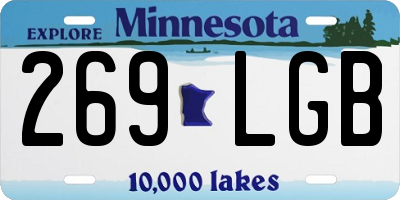 MN license plate 269LGB