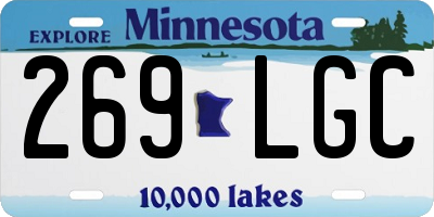 MN license plate 269LGC