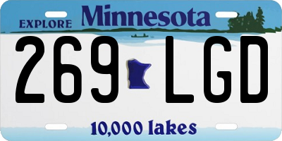 MN license plate 269LGD