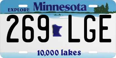 MN license plate 269LGE