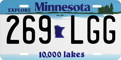 MN license plate 269LGG