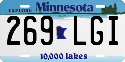 MN license plate 269LGI