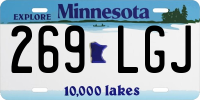 MN license plate 269LGJ