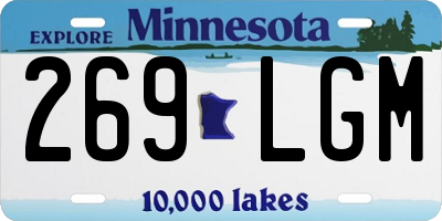 MN license plate 269LGM