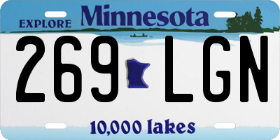 MN license plate 269LGN