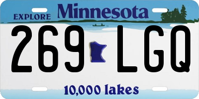 MN license plate 269LGQ