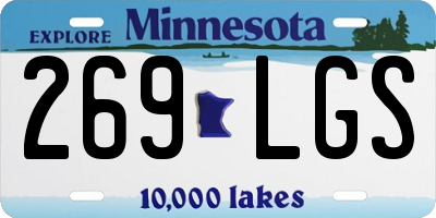 MN license plate 269LGS