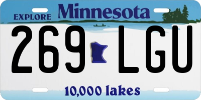 MN license plate 269LGU