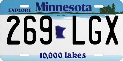 MN license plate 269LGX