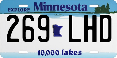 MN license plate 269LHD