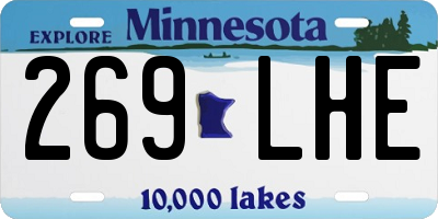 MN license plate 269LHE