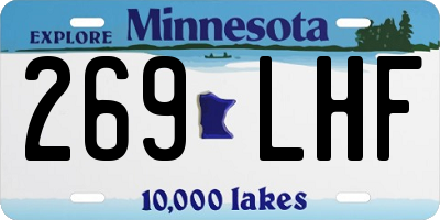 MN license plate 269LHF