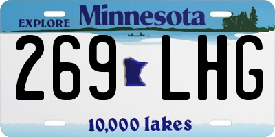MN license plate 269LHG