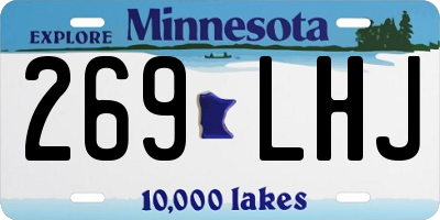 MN license plate 269LHJ