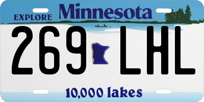MN license plate 269LHL