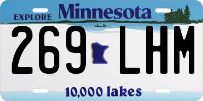 MN license plate 269LHM
