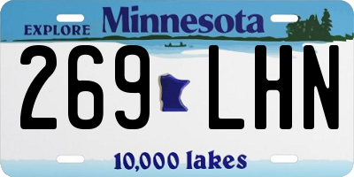MN license plate 269LHN