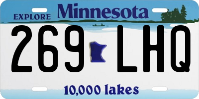 MN license plate 269LHQ