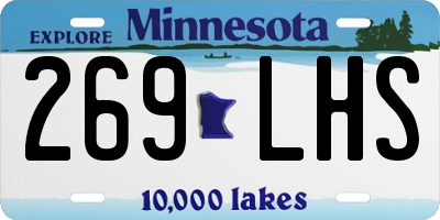 MN license plate 269LHS