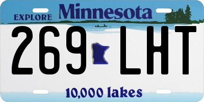 MN license plate 269LHT