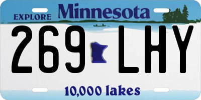 MN license plate 269LHY