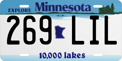 MN license plate 269LIL