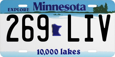 MN license plate 269LIV