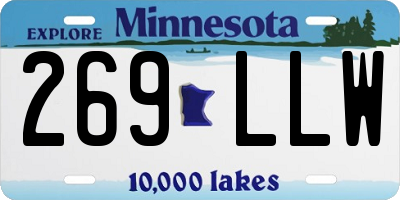 MN license plate 269LLW