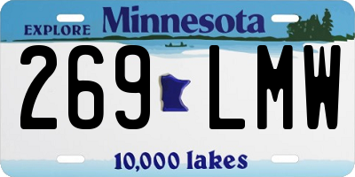 MN license plate 269LMW