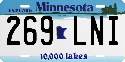 MN license plate 269LNI