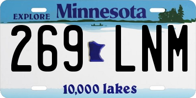 MN license plate 269LNM