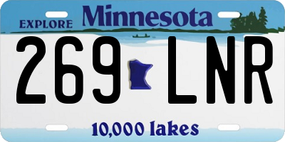 MN license plate 269LNR