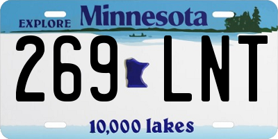 MN license plate 269LNT