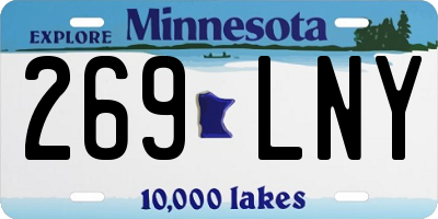 MN license plate 269LNY