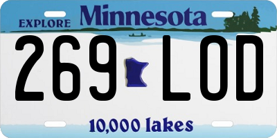 MN license plate 269LOD