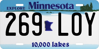 MN license plate 269LOY