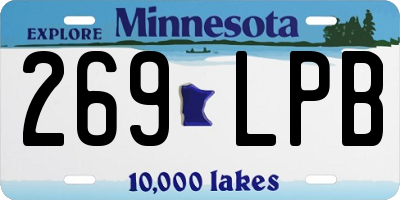MN license plate 269LPB