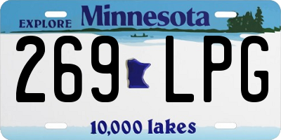 MN license plate 269LPG