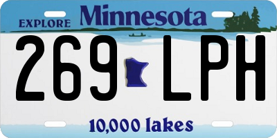 MN license plate 269LPH