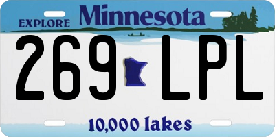 MN license plate 269LPL