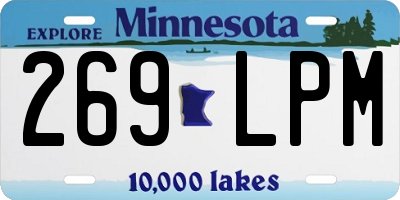 MN license plate 269LPM