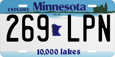 MN license plate 269LPN
