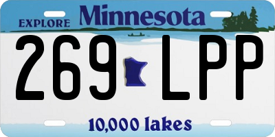 MN license plate 269LPP