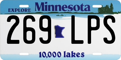 MN license plate 269LPS